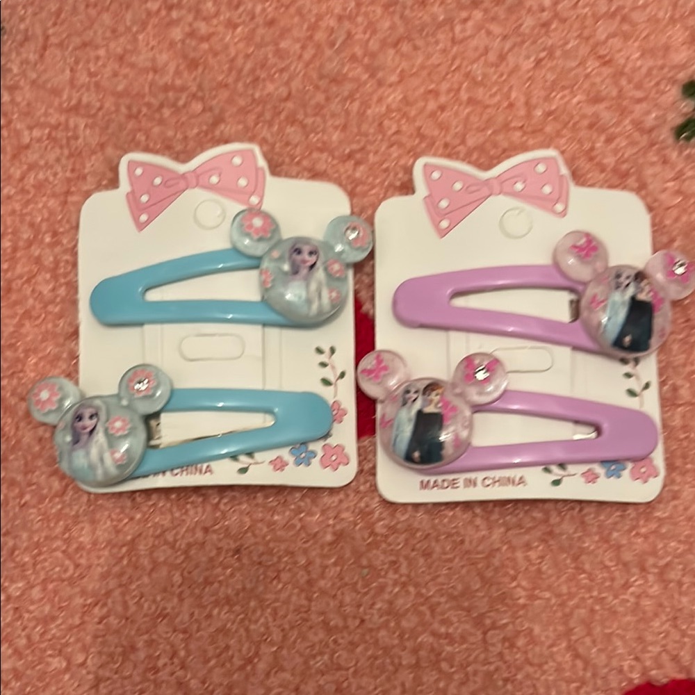 Bundle Cute Blue and Purple Hair Clips